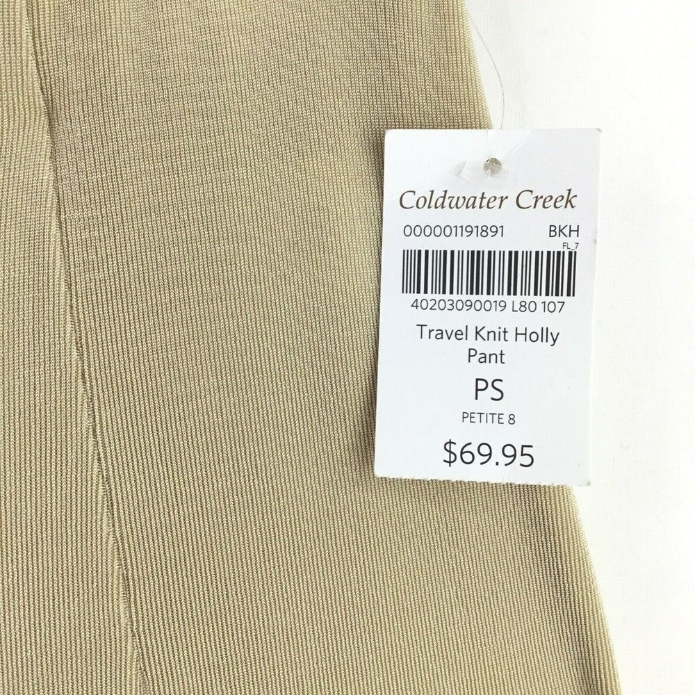 Coldwater Creek Petite Size 8 Travel Slinky Knit Holly Pant in Champagne Pull On - Picture 5 of 9